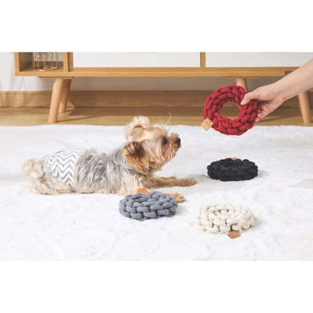 M-Pets Coto Grey Ring 13Cm Örgü Halka Oyuncak