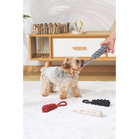m-pets coto grey loop bar 22cm örgü oyuncak