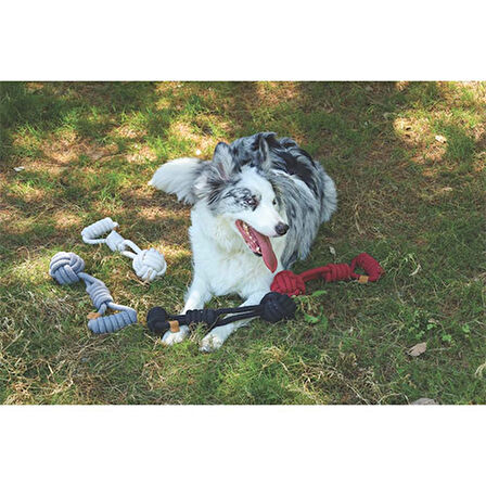 M-Pets Coto Tug Ball Örgü Köpek Oyuncağı Siyah 36 Cm 
