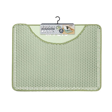 M-Pets Duplex Elekli Kedi Kumu Paspası Yeşil 60x45 Cm 