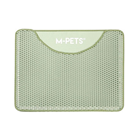 M-Pets Duplex Elekli Kedi Kumu Paspası Yeşil 60x45 Cm 