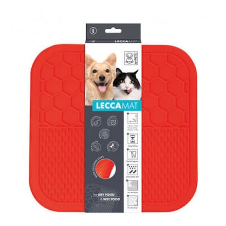 Lecca Kedi ve Köpekler İçin Yavaş Beslenme Ödül Matı Large Kırmızı 30x30 Cm