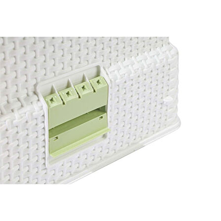 M-Pets Eco Rattan Kapalı Kedi Tuvaleti Yeşil 69x42x41 Cm 