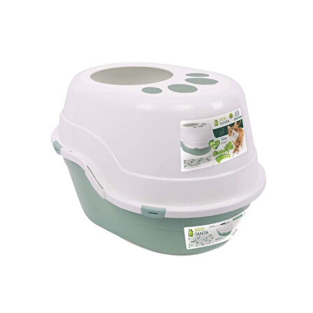 M-Pets Eco Tanta Üstten Girişli Kedi Tuvaleti 63x49x42 Cm Yeşil