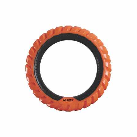 M-PETS RING KING KÖPEK OYUNCAĞI SINGLE ORANGE/BLACK
