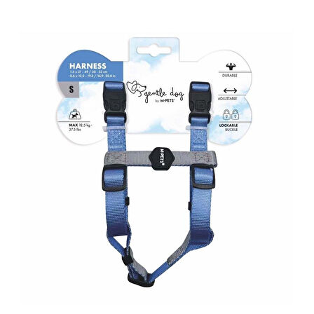 M-Pets Gentle Köpek Göğüs Tasması Mavi S