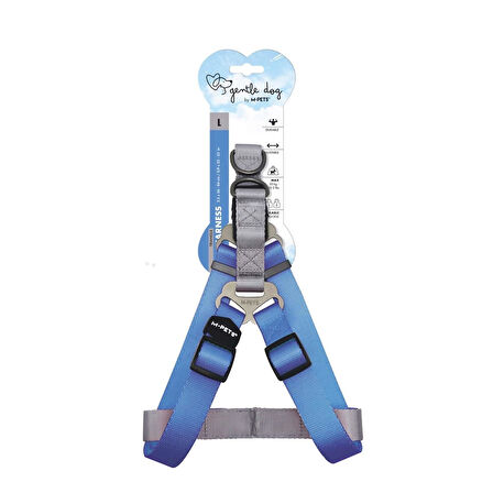 M-Pets Gentle Triangle Köpek Göğüs Tasması Mavi S