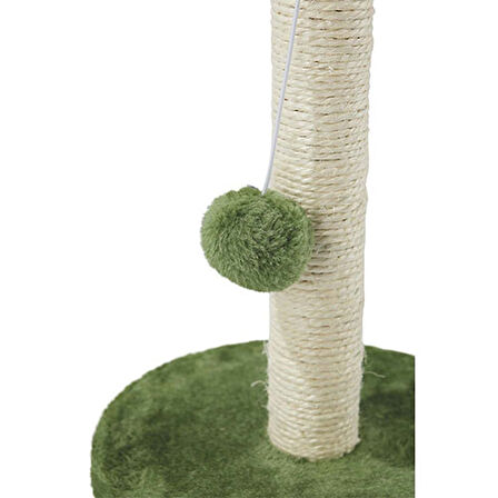 M-Pets My First Ponponlu Kedi Tırmalama Tahtası Yeşil 24x24x30 Cm 