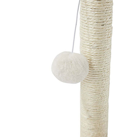 M-Pets My First Ponponlu Kedi Tırmalama Tahtası Beyaz 24x24x30 Cm 