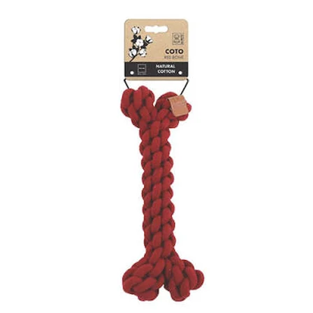 Örgü Kemik Köpek Oyuncağı Kırmızı 30 Cm