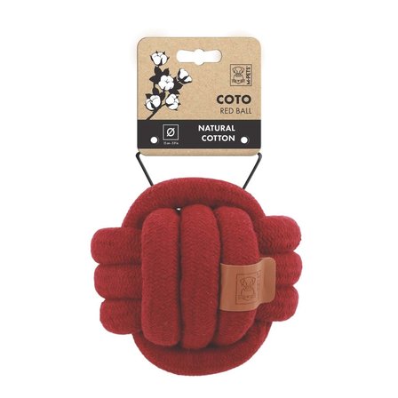 m-pets coto red ball 15cm örgü top oyuncak