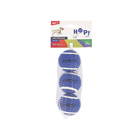 M-Pets Hop Tenis Topu Köpek Oyuncağı Mavi 3'lü 5 Cm 