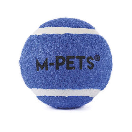 M-Pets Hop Tenis Topu Köpek Oyuncağı Mavi 3'lü 5 Cm 