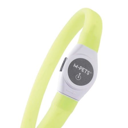 m-pets flash led boyun tasma yeşil (m)