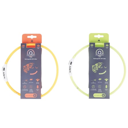 m-pets flash led boyun tasma turuncu (m)