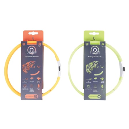 m-pets flash led boyun tasma yeşil (l)