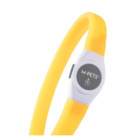 m-pets flash led boyun tasma turuncu (l)