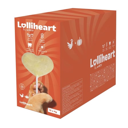 M-PETS LOLLİHEART BALKABAKLI KEDİ ÖDÜLÜ 4GR 15Lİ (KOLİ)