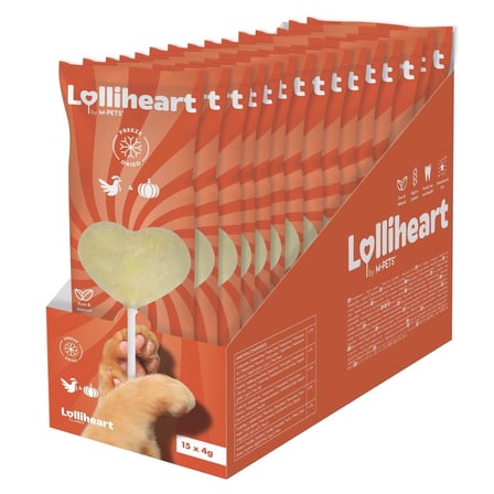 M-PETS LOLLİHEART BALKABAKLI KEDİ ÖDÜLÜ 4GR 15Lİ (KOLİ)