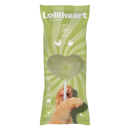 M-PETS LOLLİHEART ELMALI KEDİ ÖDÜLÜ 4GR 15Lİ (KOLİ)