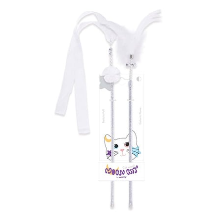 M-Pets Mooncat Olta Kedi Oyuncağı Beyaz 2'li 40 Cm 