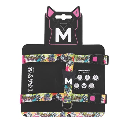 M-PETS URBAN STYLE GRAFFITI ACTİVE KÖPEK GÖĞÜS TASMASI (S)