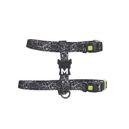 M-PETS URBAN STYLE BLACK/WHİTE ACTİVE KÖPEK GÖĞÜS TASMASI (S)