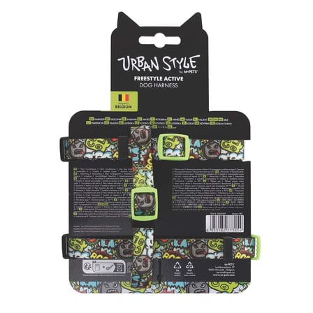 M-PETS URBAN STYLE MULTİCOLOR ACTİVE KÖPEK GÖĞÜS TASMASI (XS)