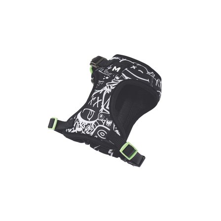 M-PETS URBAN STYLE BLACK/WHİTE EASY FİT KÖPEK GÖĞÜS TASMASI (S)