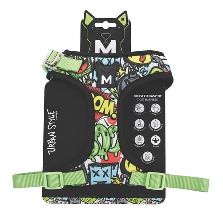 M-PETS URBAN STYLE MULTİCOLOR EASY FİT KÖPEK GÖĞÜS TASMASI (M)