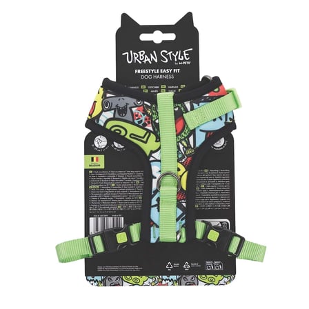 M-PETS URBAN STYLE MULTİCOLOR EASY FİT KÖPEK GÖĞÜS TASMASI (M)