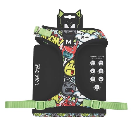 M-PETS URBAN STYLE MULTİCOLOR EASY FİT KÖPEK GÖĞÜS TASMASI (L)