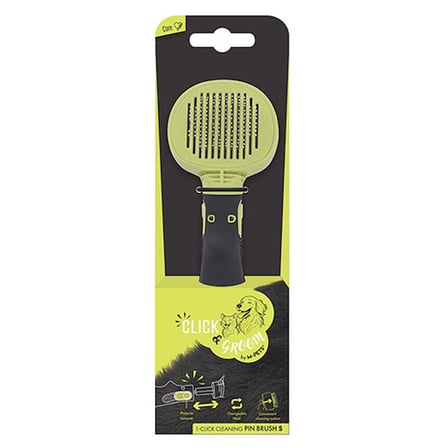 M-Pets Click and Groom Kedi ve Köpekler İçin Basmalı Masaj Uçlu Fırça 8x6,5x5 Cm 