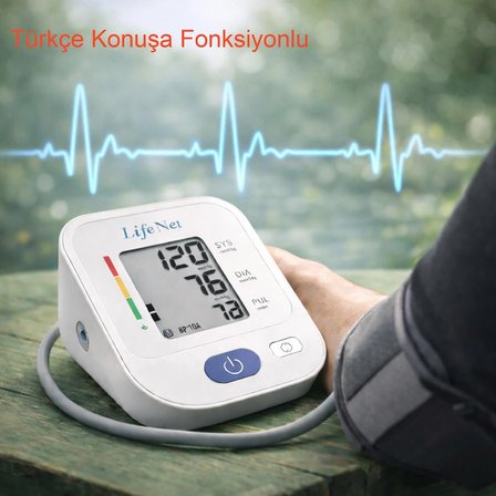 Life Net Medikal Dijital Üst Koldan Ölçer Tam Otomatik  Türkçe konuşan Tansiyon Aleti -BP310AT