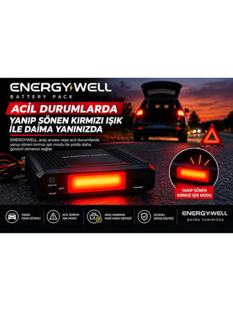 Energywell Battery Pack P6 Araç Kamerası Park Modu Güç Istasyonu
