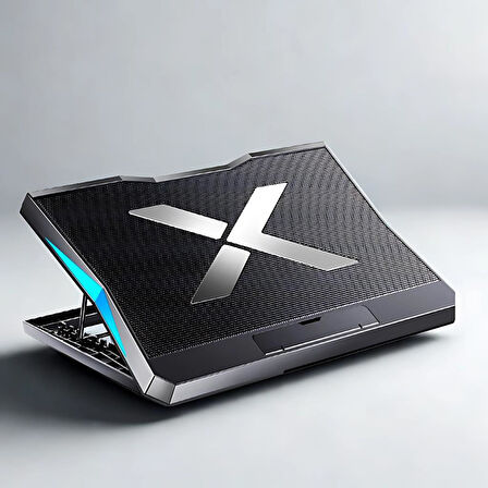 Coofbe Yükseklik Ayarlı Led Işıklı Turbo 6 Fanlı Notebook Laptop Soğutucu Notebook Laptop Standı