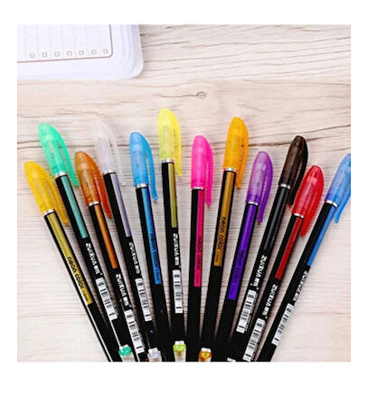 Zuixua Jel Kalem Neon Color Pen Yazı Çizim ve İşaretleme Kalemi 18 Renk