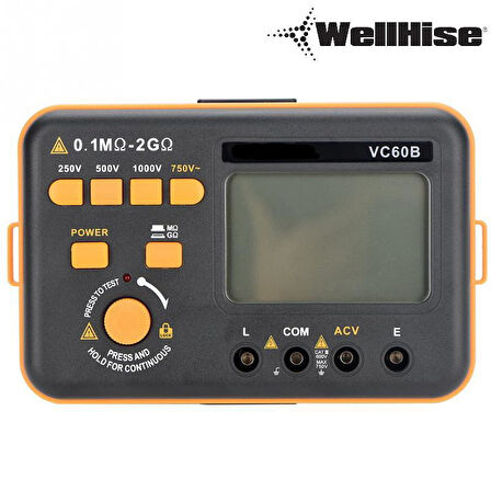 WellHise VC 60B İzolasyon Megeri Test Cihazı Izolasyon Test