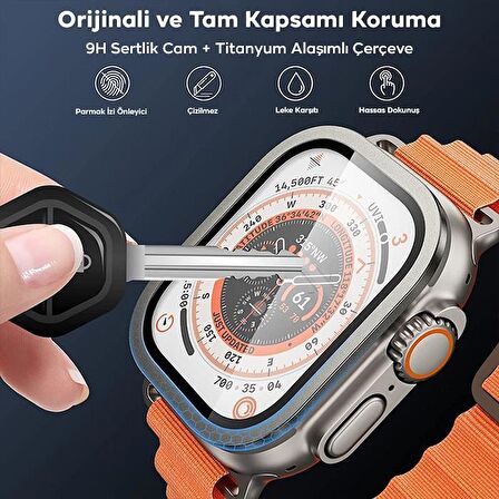 Coofbe Hassas Dokunuş Parmak İzi Bırakmaz Çizik Önleyici Apple Watch Ultra 49MM Uyumlu Ekran Koruyucu