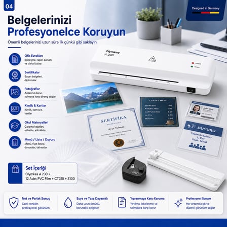 A230s 4in1set Laminasyon Makinesi ( A4 )