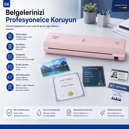 Olymkea A330 A3 Laminasyon Makinası&12 Adet PVC Hediyeli
