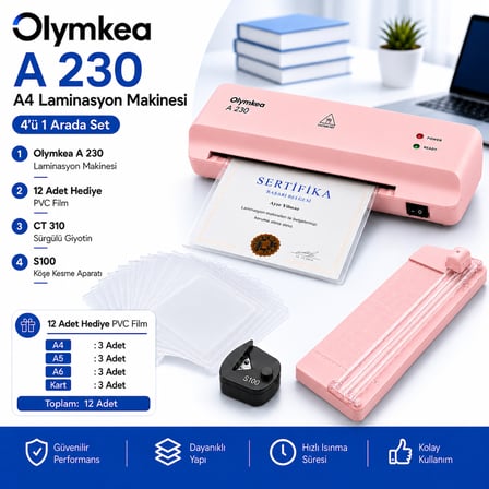 OLYMKEA A230s 4in1set Laminasyon Makinesi ( A4 )