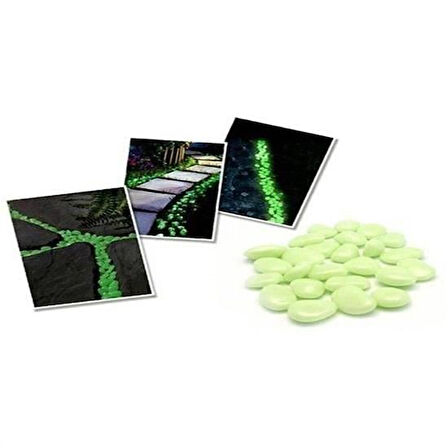 250 Adet Gece Karanlıkta Parlayan Dekoratif Fosforlu Çakıl Taşı