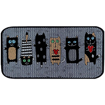 Aktunç Elekli Tuvalet Desenli Önü Kedi Kumu Paspası 60X120 cm DESEN 1