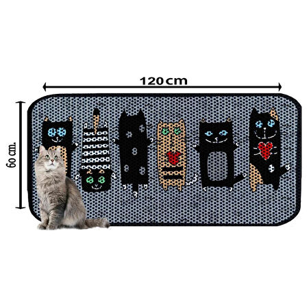 Aktunç Elekli Tuvalet Desenli Önü Kedi Kumu Paspası 60X120 cm DESEN 1