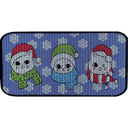 Aktunç Elekli Tuvalet Desenli Önü Kedi Kumu Paspası 60X120 cm DESEN 2