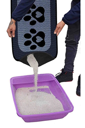 Aktunç Elekli Tuvalet Desenli Önü Kedi Kumu Paspası 60X120 cm DESEN 3