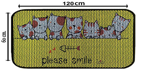 Aktunç Elekli Tuvalet Desenli Önü Kedi Kumu Paspası 60X120 cm DESEN 5