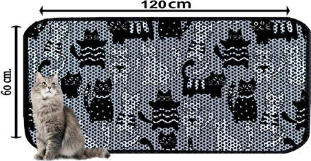 Aktunç Elekli Tuvalet Desenli Önü Kedi Kumu Paspası 60X120 cm DESEN 8