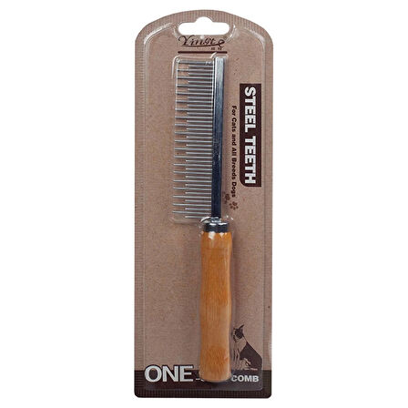 Evcil Hayvan Tüy Bakım Tarağı, Sık Dişli Tek Taraflı Tarak 90505